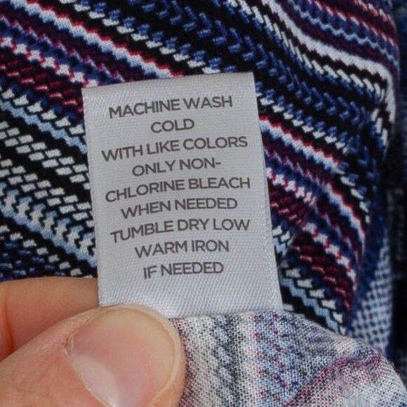 Avenue Womens Striped Kaftan Top Size 18/20 Blue Tassels Lagenlook Southwestern - Picture 7 of 10